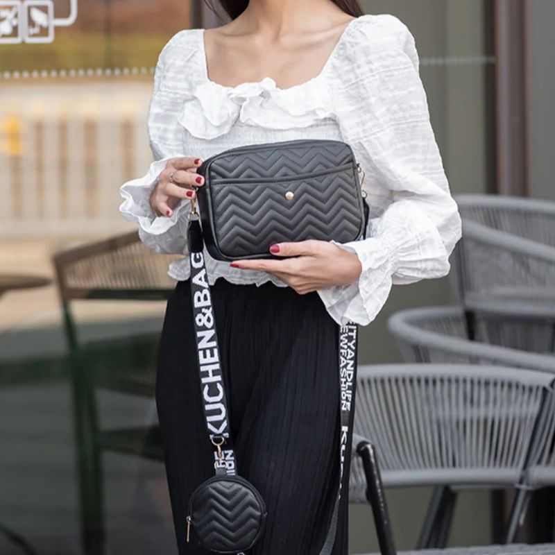 Retro PU Leather Shoulder Bag Women's Fashion Small Square Bag Temperament Simple Crossbody Bag Shopping Accessories Bag