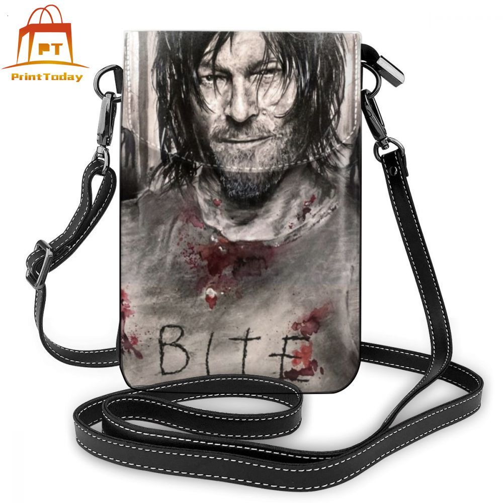 The Walking Dead Shoulder Bag Daryl Dixon Bite Leather Bag Multi Function Print Women Bags Crossbody Purse