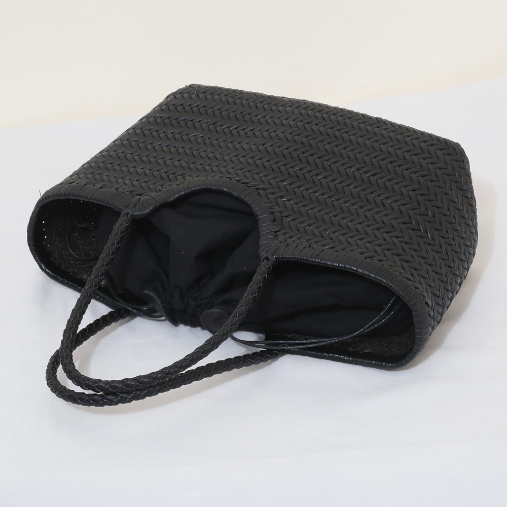 Handbags Women's Genuine Leather Shoulder Weaving Casual Shopping Bag Vintage Big Tote Purse Cowhide Cross Hand Bags Lady Sleek design BagVoyage