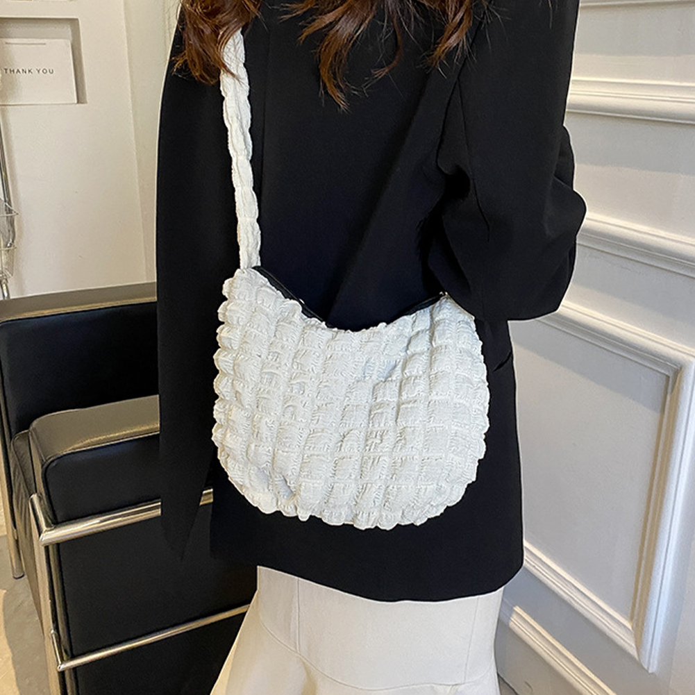 Ladies Handbags Fashion Women Crossbody Bags Bubbles Cloud Shoulder Tote Bag Casual Elegant Pleated Ruched Hobos Shopper Purse
