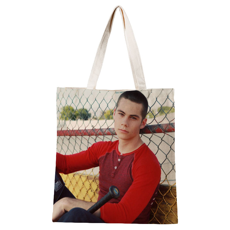 Ladies Handbags Dylan O’Brien Canvas Tote Bag Cotton Cloth Shoulder Shopper Bags for Women Eco Foldable Reusable Shopping Bags