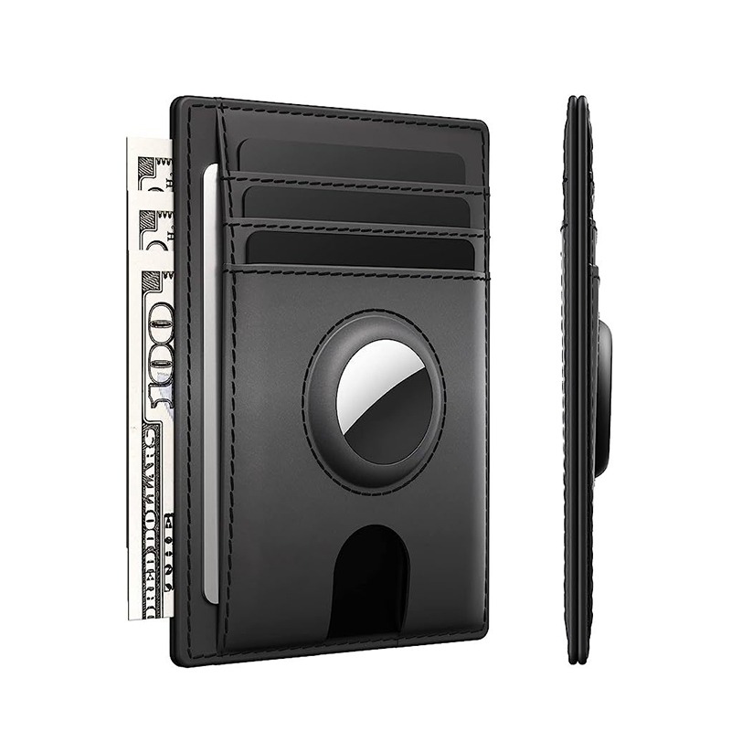 Mens Airtag Card Wallet Leather RFID Anti-theft Slim ID Credit Card Case Fashion High Quality Money Bag Travel Accessories 2023