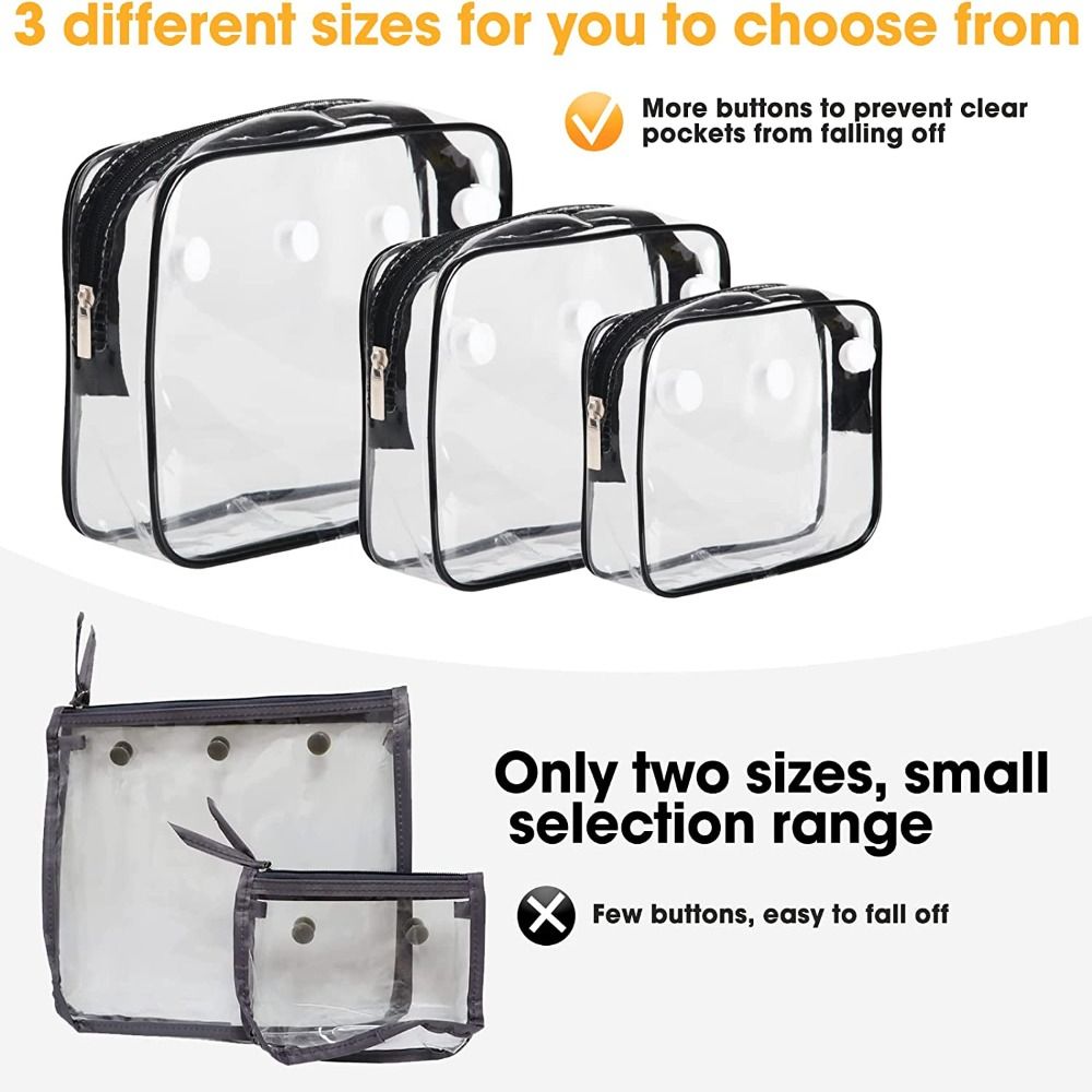 Cosmetic Divider Storage Inner Pouch Clear Bogg Beach Tote Bag Accessories Travel Makeup Clean Toiletry Brush Organizer