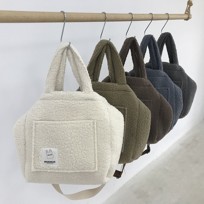 Bolsos Mujer De Marca Famosa Winter Lamb Plush Female Bag Casual All-match Messenger Bag Bolsos Original Purses and Handbags