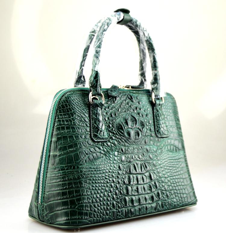 100% genuine crocodile skin leather Shell women handbag, Alligator Skin Women Messenger Tote Bag