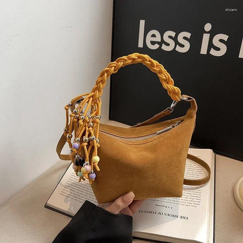 Totes Sewing Thread Zipper Solid Nylon Shoulder Bags Large Capacity For Women Retro Casual Women's Crossbody zhanyishengli