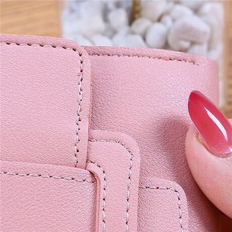 Mini Square Buckle Coin Purse Holder Multiple Card Slots Fashion Women PU Leather Wallet Bags For Ladies Money Clip Y260206