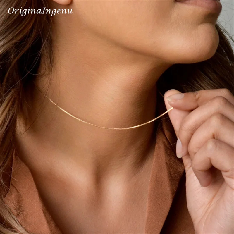 14K gold-plated snake chain necklace Boho necklace Dainty chain necklace minimalist jewelry waterproof necklace 241107