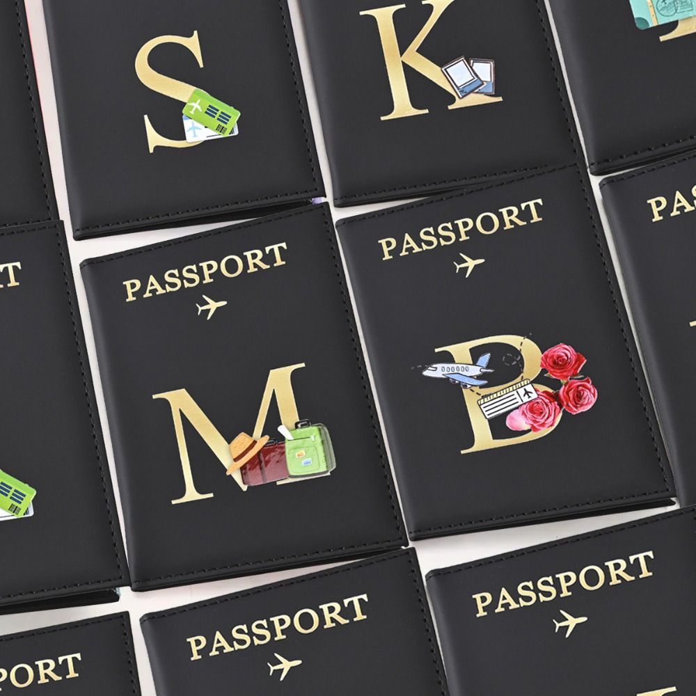 PU Leather Passport Cover Fashion Multi-card Letter Document Credit Card Case Waterproof ID Card Pouch Travel