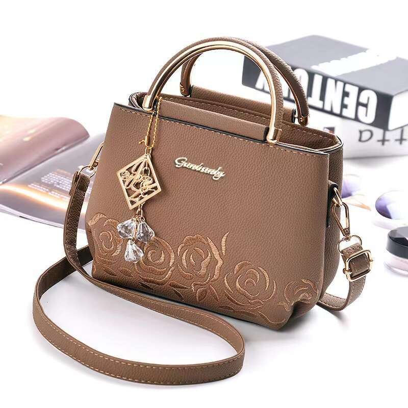 Fashion Handheld New Chinese Style Water Bucket Embroidered Small Women's Single Shoulder Crossbody Bag Bags