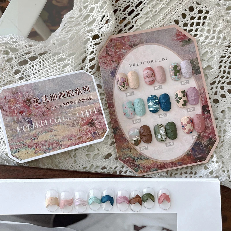 1 Box Nail Drawing Gel 3D Modeling Oil Paint Gel Polish No Wipe Glue Art DIY Flowers Painted Carved Nail Gel For Manicure 241107