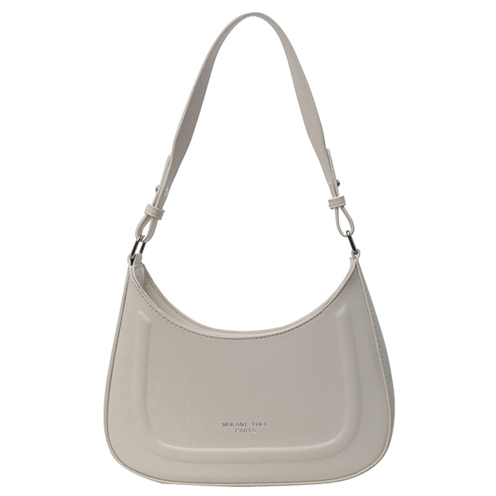 Women Fashion Crossbody Bag Adjustable Strap PU Crescent Underarm Bag Simple Messenger Bag Ladies Large Capacity for Travel