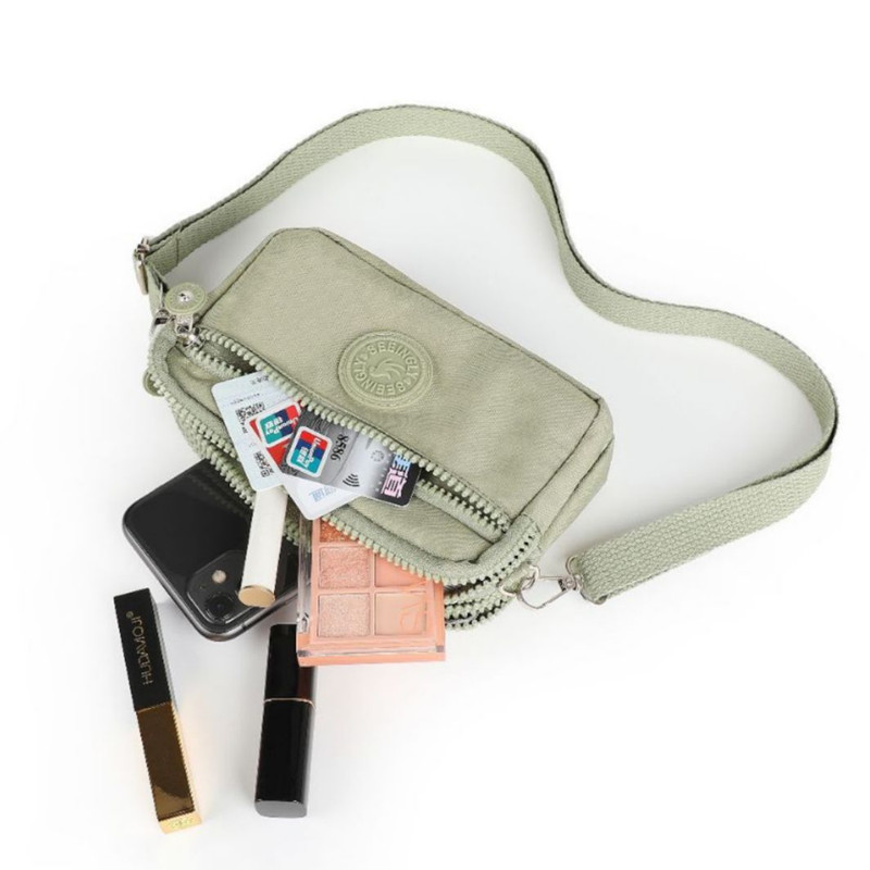 Women Crossbody mobile phone bag new lightweight long purse female nylon small shoulder crossbody mobile phone bag wholesale