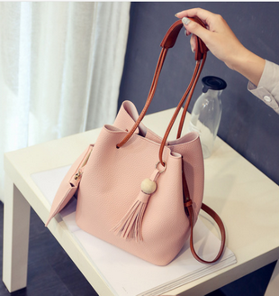 by dhl or ems 50pcs Women's Handbags 2017 Wild Tassel Bucket Bag Tote Leather Women Messenger Bags Girls for Shoulder Bag