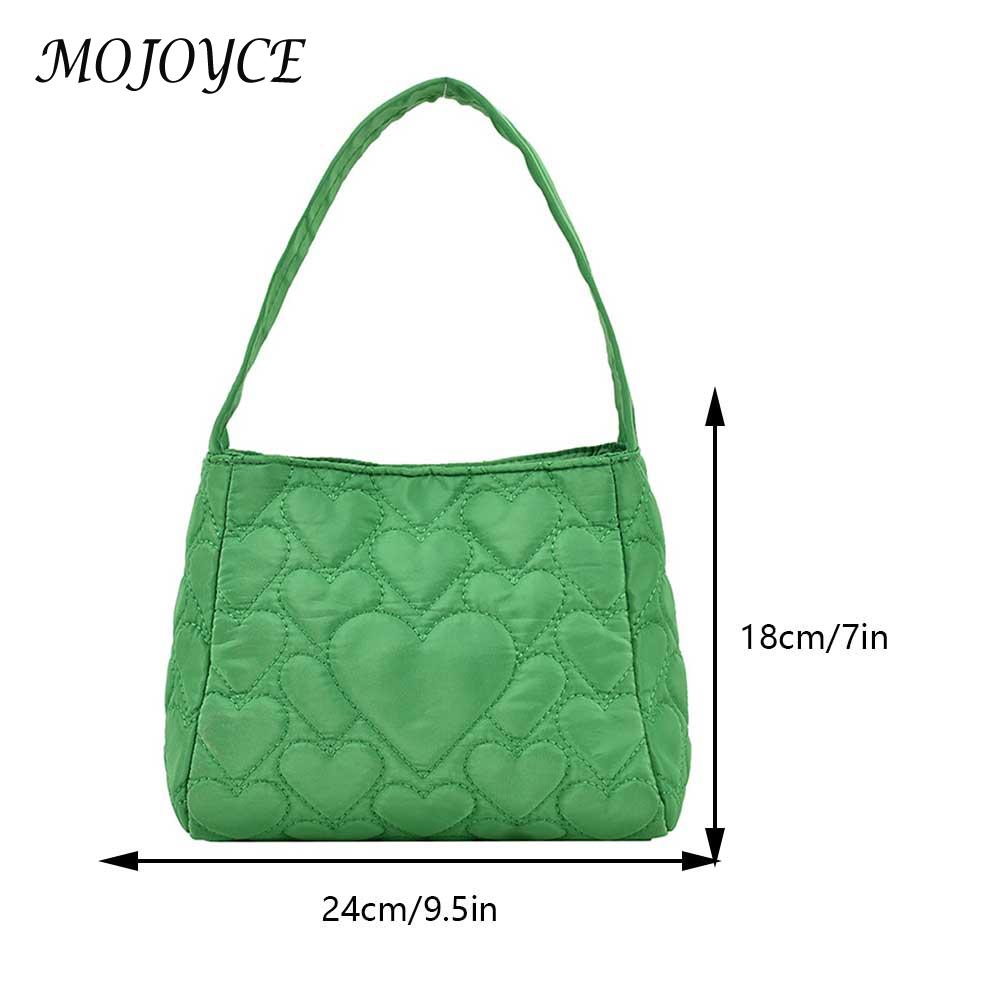 2023 Fashion Women's Shoulder Bags Love Heart Embroidered Tote Bags New Quilted Underarm Bag Large Capacity Solid Color Handbags