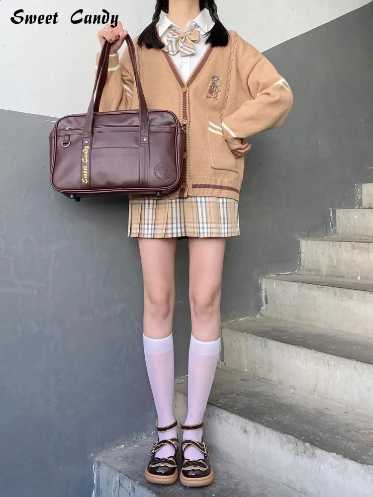 Briefcase high Students Bag Schoolbags Shoulder Bags14-16inch Laptop Bags Messenger Bags Office HandbagPU Leather tote bag 250106