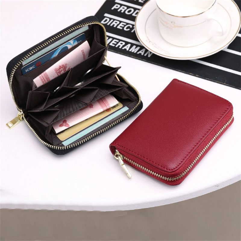 PU Leather Wallet Women's Zipper Card Wallet Small Change Wallet Purse For Female Short Wallets With Card Holders Woman Purse