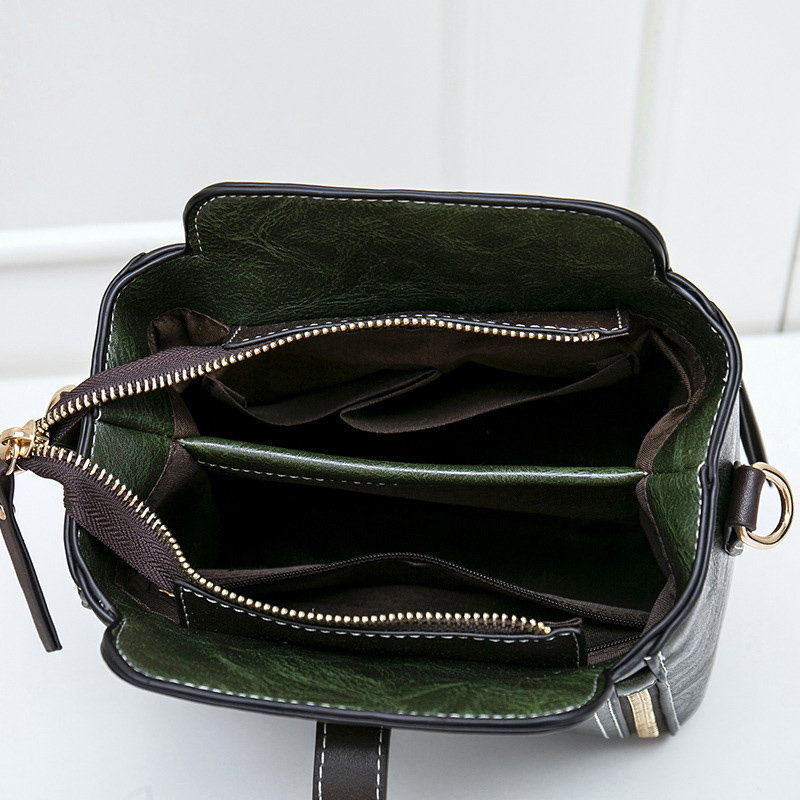 New Arrival PU Leather Bucket Shoulder Bags for Women Solid Color Crossbody Small Handbag Zipper Phone Purse Messenger Bag Pouch