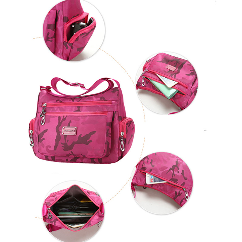 Fashion Women's Shoulder Messenger BagsWaterproof Nylon Oxford Crossbody Bag Handbags Brand Large Capacity Travel Bags Purse