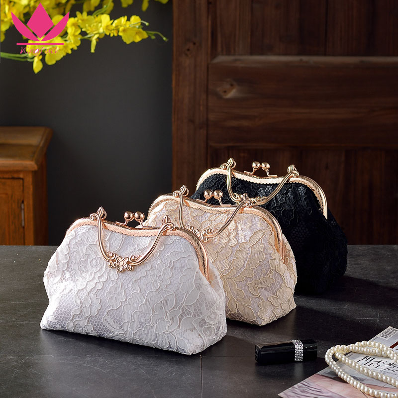 KingluckWomen's Bags Polyester Evening Bag Crystals 2020 Event / Party Black Kaqi White