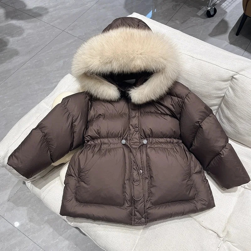 s down and cotton jacket windproof jacket brown winter autumn warm cotton Christmas gift rens clothing 241107