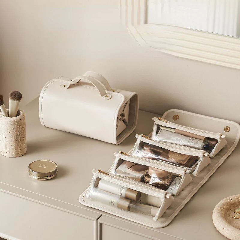 Folding Makeup Bag Detachable Portable Large Capacity Travel and Outdoor Storage Waterproof Storage Makeup Bag 241106