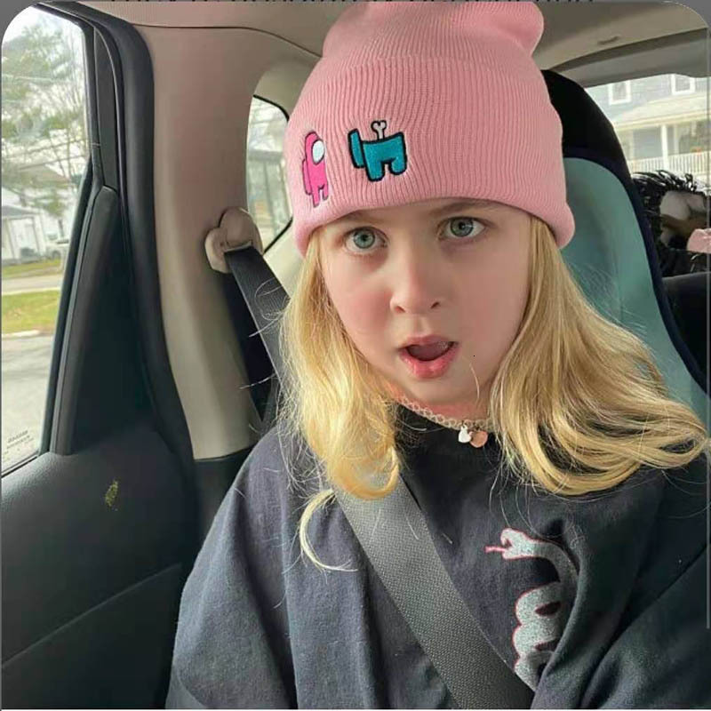 High quality design, Autumn and winter Cartoon for Male and Female Embroidered Knitted Warm Woolen Hoodie Cold Hat