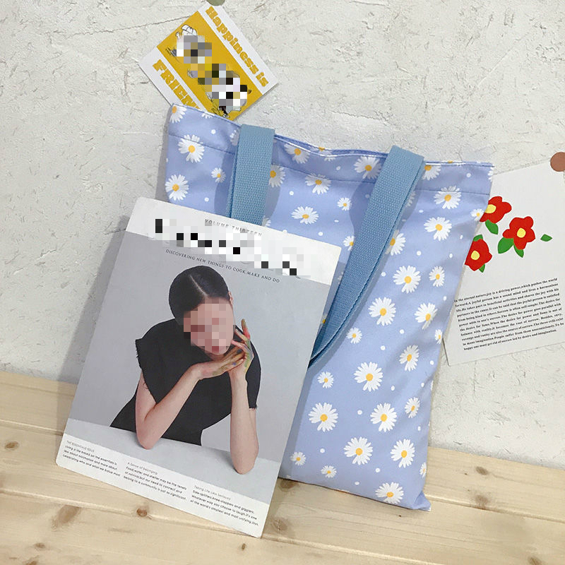 Female All-match Shopping Bag Casual Tote Vintage Daisy Flower Women Large Shoulder Bags Student Girls Daily Books Handbags