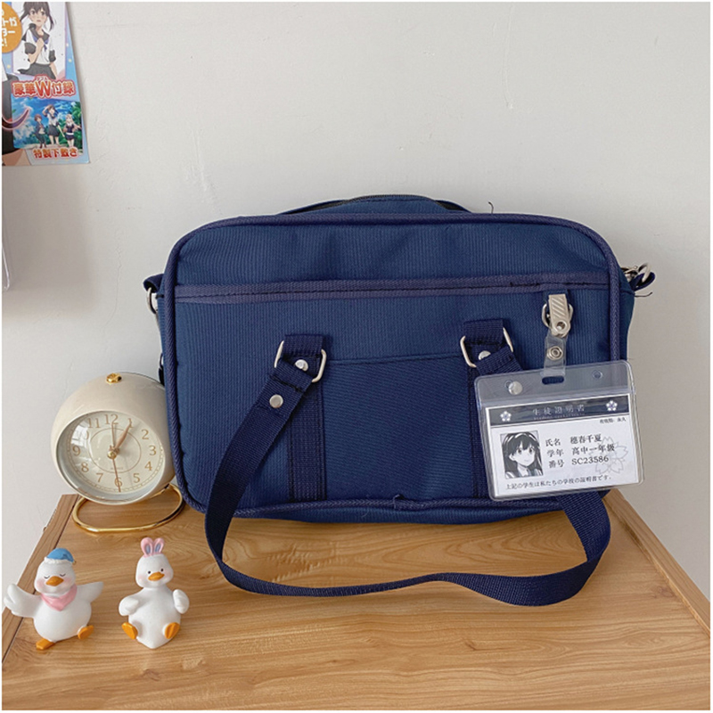 Lovely Japan Style Students Bags Girls JK Briefcase Bookbag Travel Messenger Bags Shoulder Bags With Card pockets