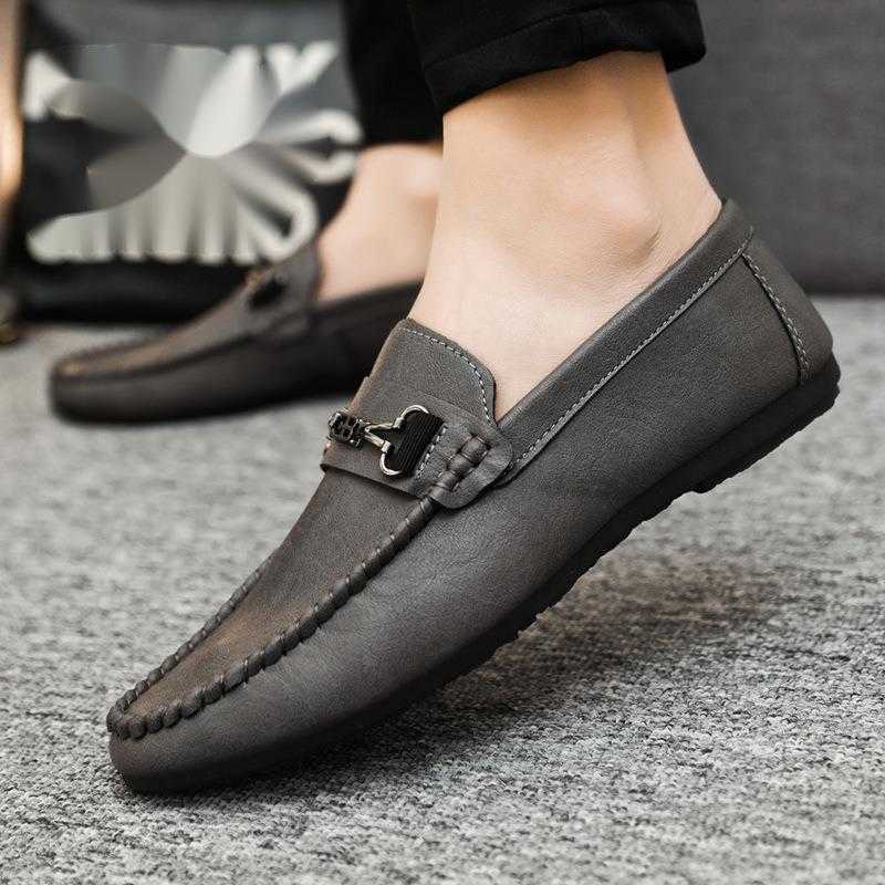 CMM High End Mens Shoes Mens Shoes Fashion Leather Surface Formal Leather Shoes Mens Loafers Bean Shoes Korean Version Casual