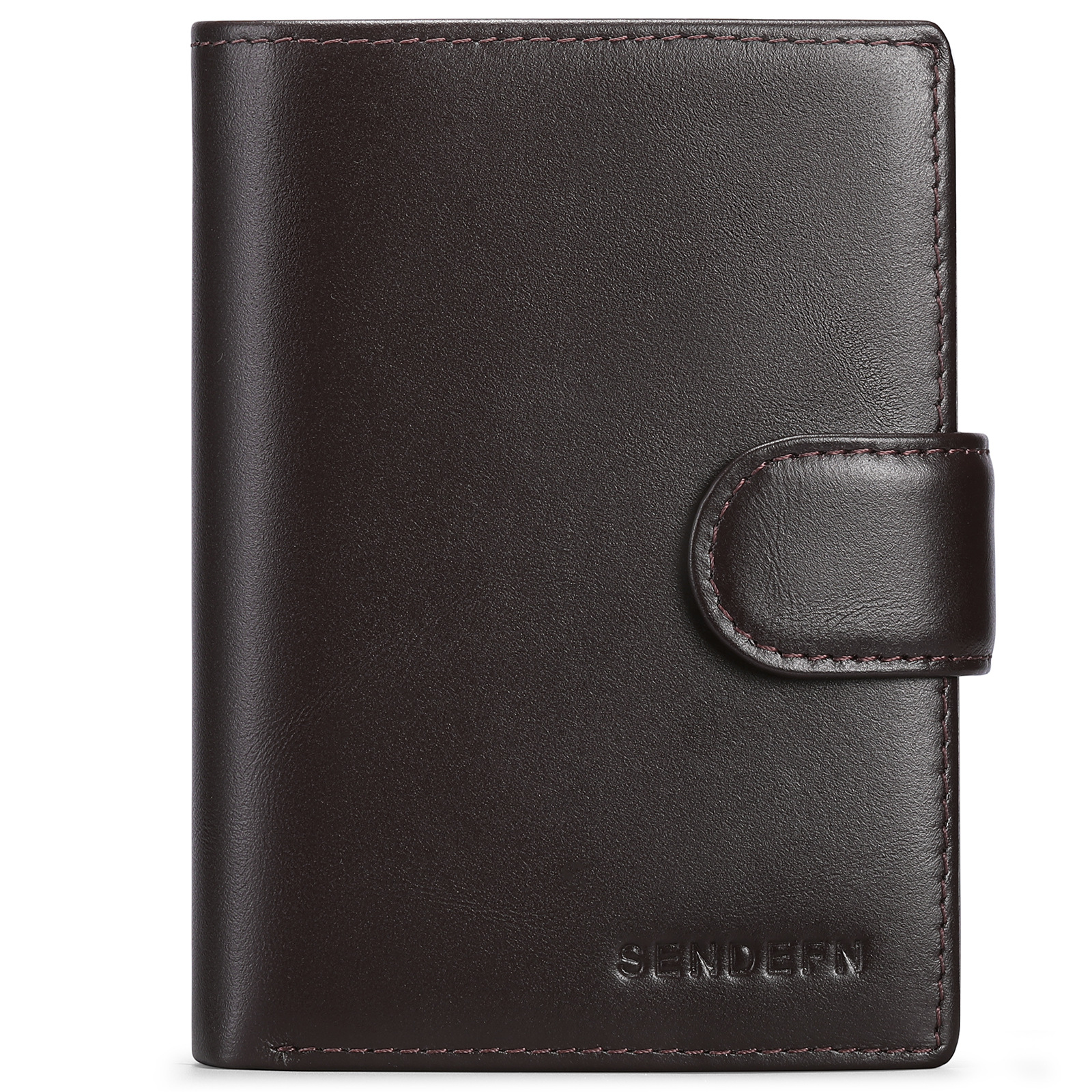 Wallet for Men Short RFID Anti-Theft Brush Lock Buckle Cowhide Leather Mens Wallet Free Shipping Card Holder Coin Purse Blue