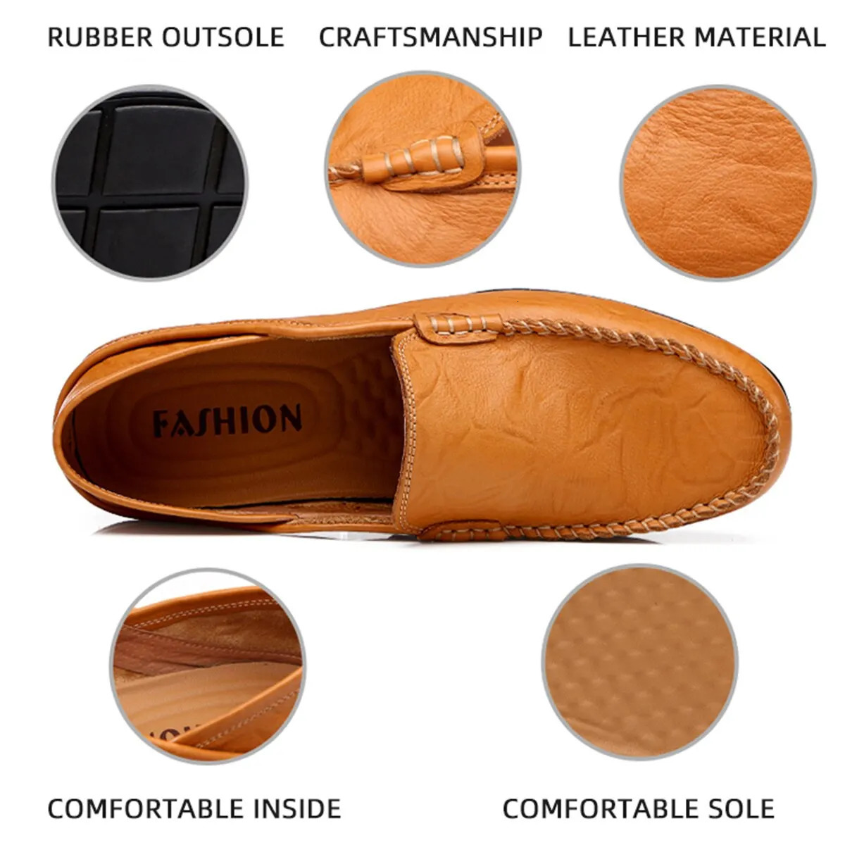 Men Loafers Leather Shoes For Men Casual Shoes Moccasins Breathable Sneakers Men Driving Shoes Comfort Flats 241106