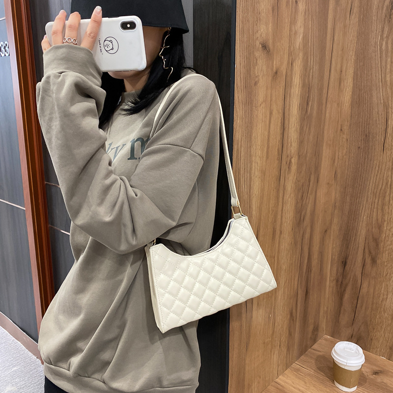 New Women Retro Handbag PU Leather Shoulder Underarm Handle Bag Purse Female Small Subaxillary Clutch Bags