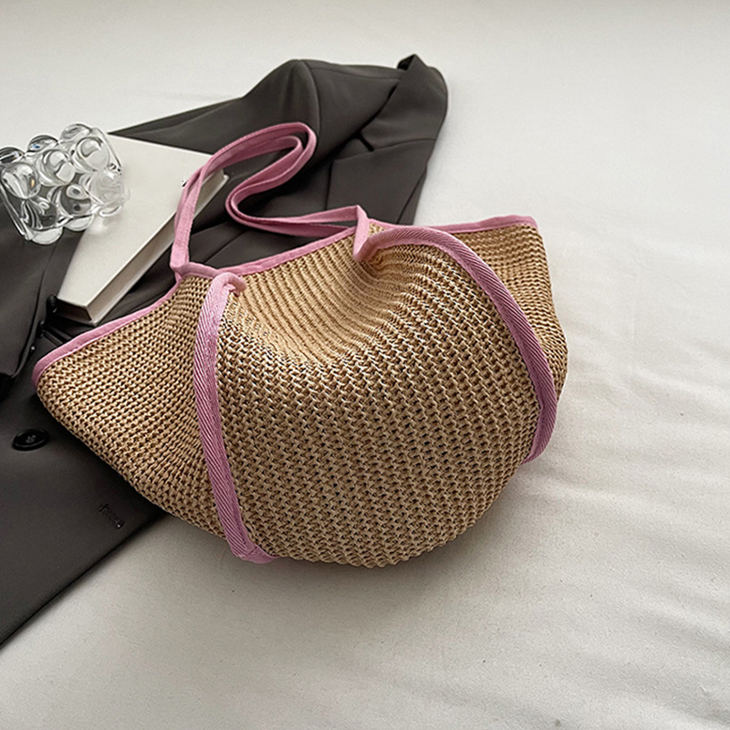 Women's Fashion Versatile Large-capacity Braid Shoulder Bags Designer Straw Woven Summer Beach Bags Ladies Leisure Tote Bag
