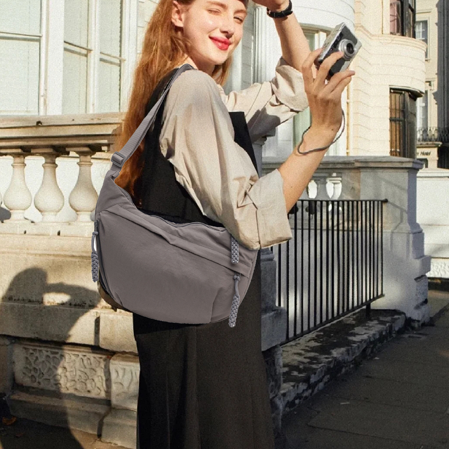 Fashion Nylon Crescent Bag For Women Dumpling Bag Crossbody Bag With Adjustable Shoulder Strap Chest Bag Shoulder Bags Daily Use