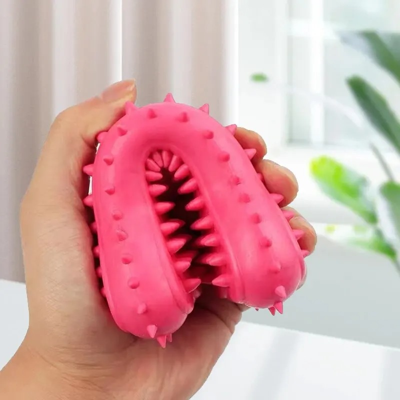 Pet Chew Toy Soft Rubber Bite-resistance Bone Shape Teeth Grinding Chewing Toys for Small Dogs Training Pet Supplies