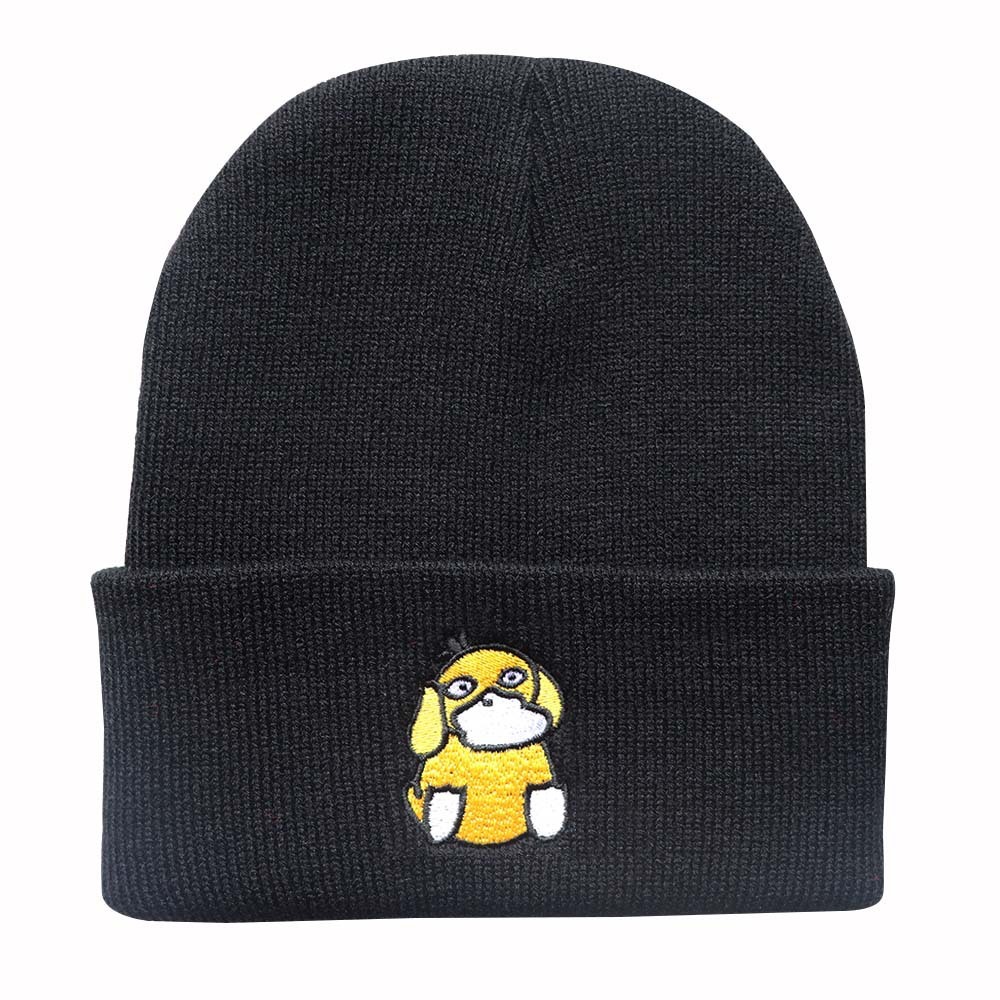 High quality design, Popular new styles for boys girls in autumn winter, cartoon duck embroidered knitted hats, and warm hat