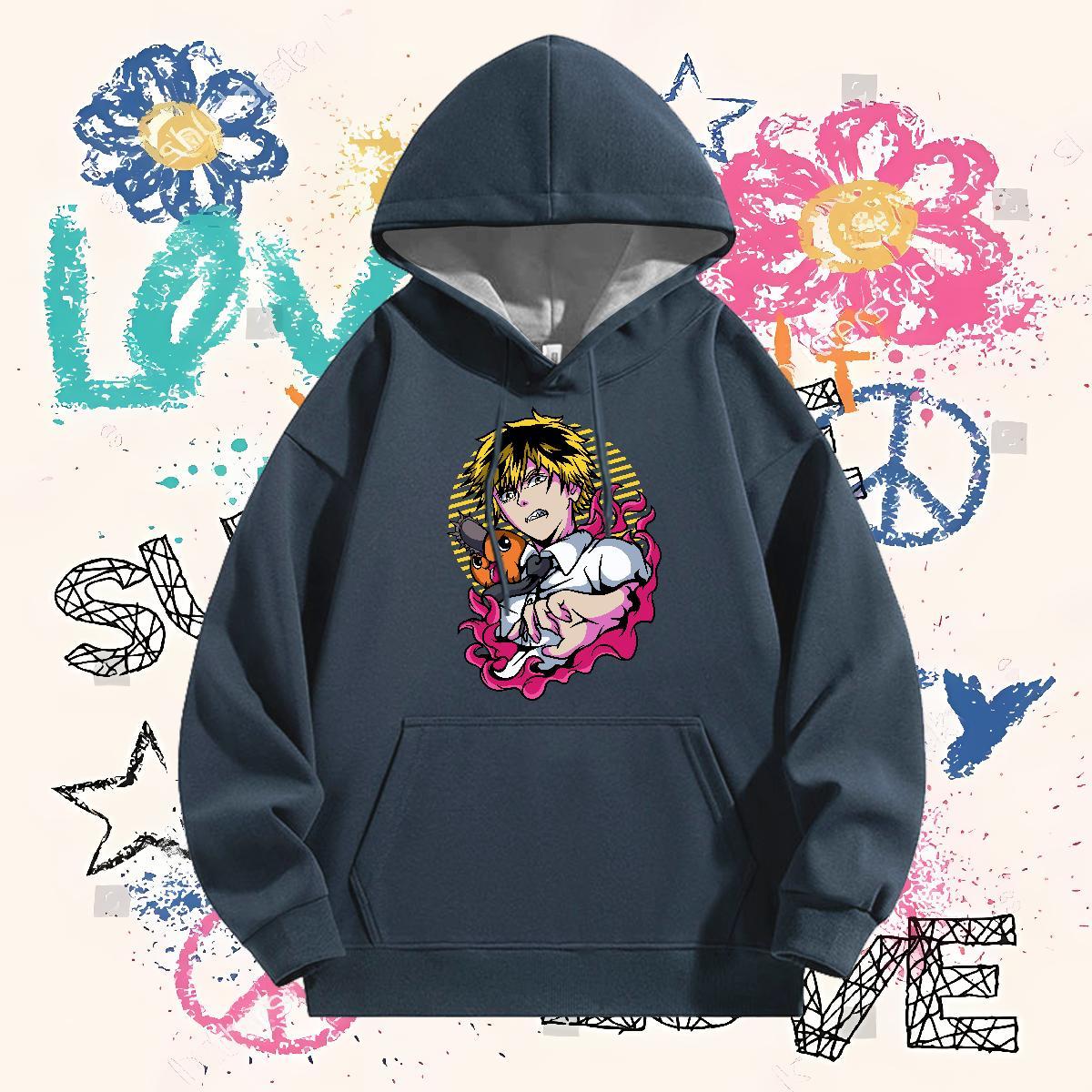 Fashion Design Hoodie for Men Breathable Free Shipping Men Tops Hoodie Cartoon Print Top Hoodie Casual Daily Wear Thick Fleece