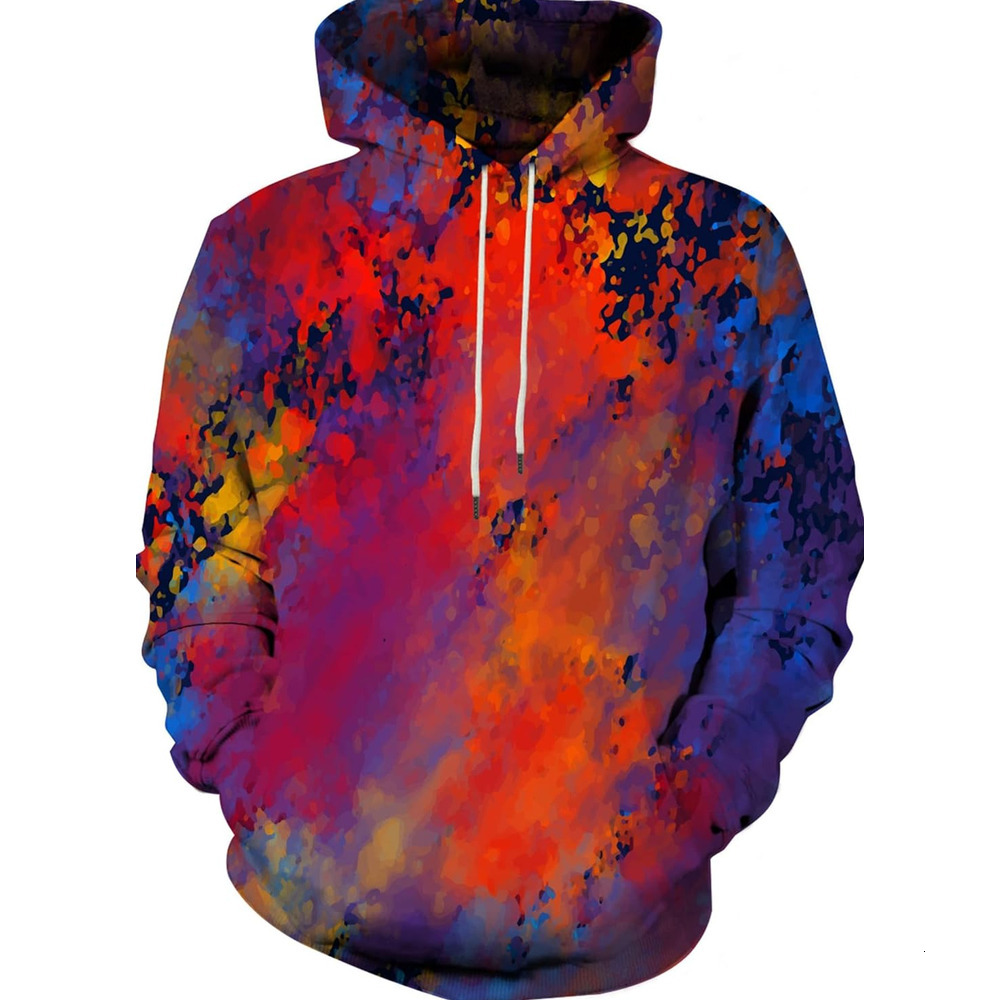 Hoodie for Mens Womens Unisex Mens Novelty Hoodies 3D Fashion Digital Print Pullover Hooded Sweatshirts with Pockets Graphic Trendy red pattern