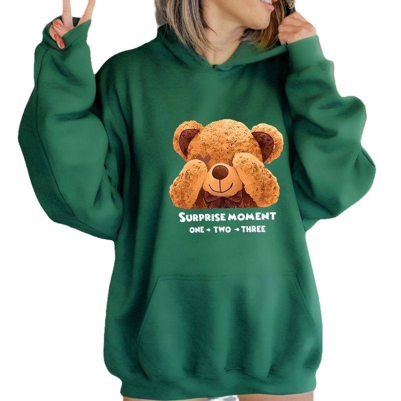 New autumn and winter fashion letter printed hooded back collar and women's plush hooded sweatshirt designer trendy T-shirt