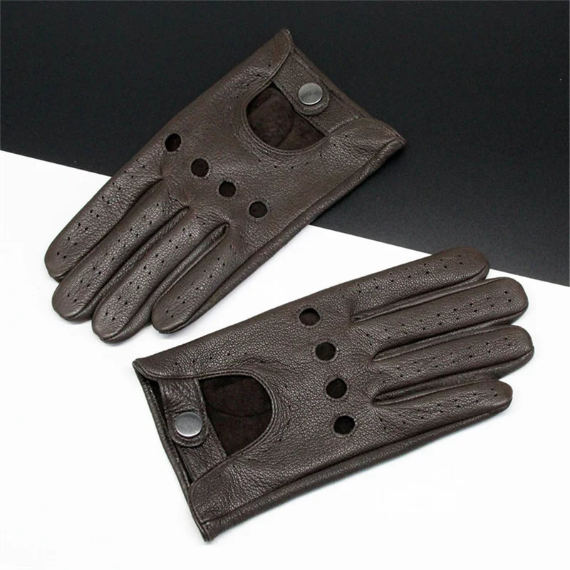Free delivery motorcycle gloves mens leather sheepskin gloves protective gloves for driving and riding vintage bicycles 241106