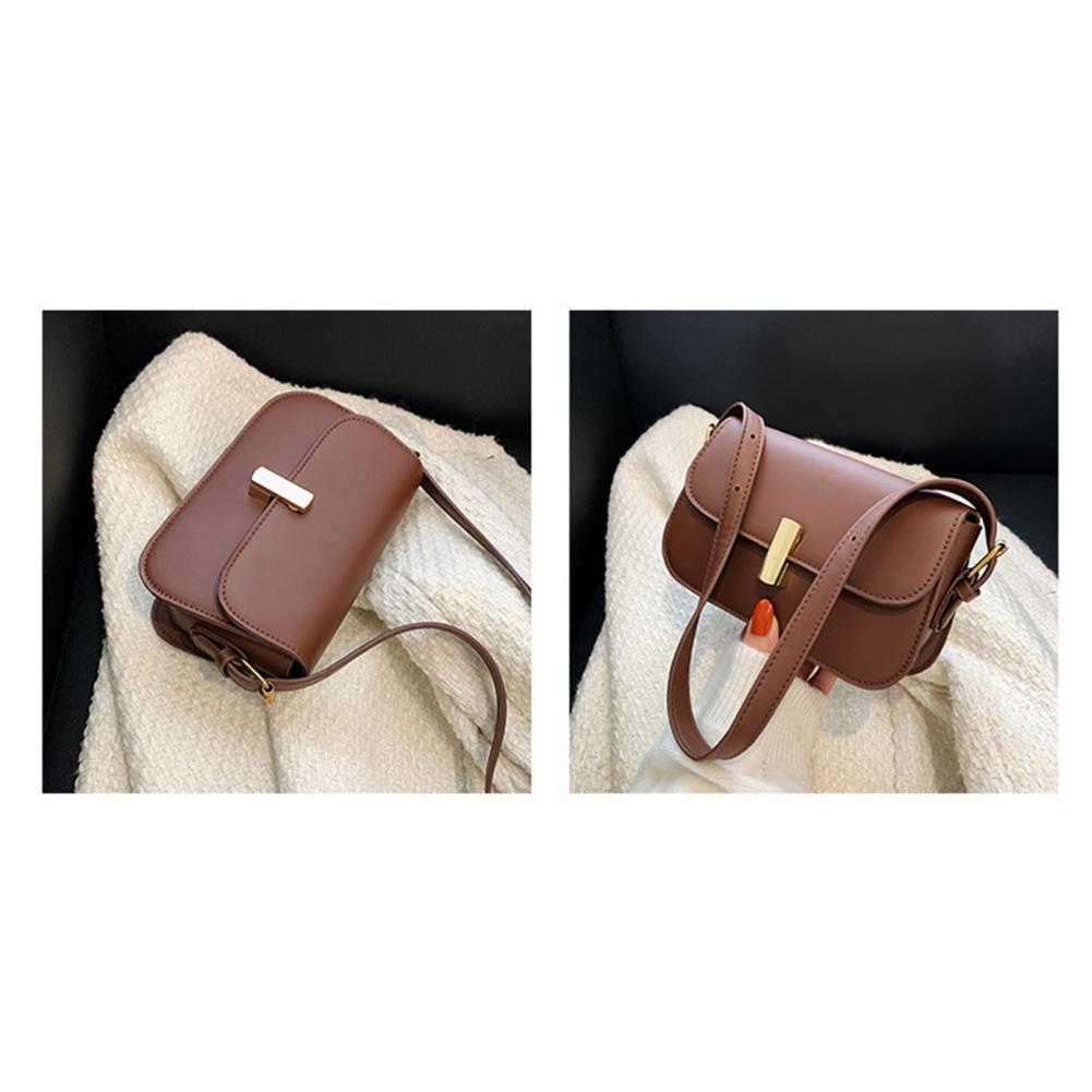 Women Shoulder Bag Stain-resistant Shoulder Bag Retro Faux Leather Shoulder Bag with Slim Straps Capacity for Women Stylish