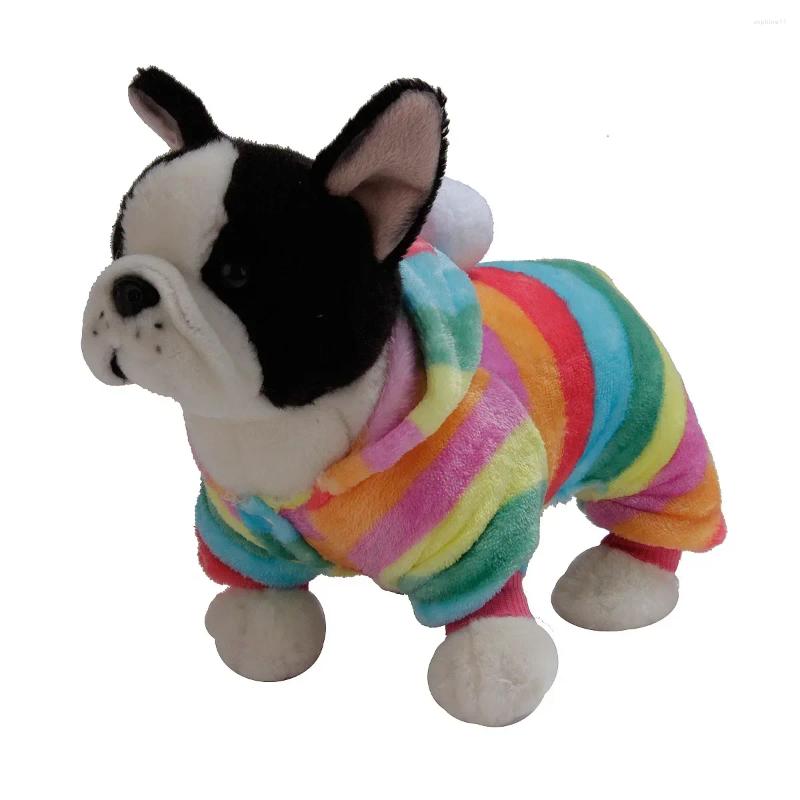 Dog Apparel Pet Clothes Flannel Costume Cold Weather Coats Cat Soft Jumpsuit Four Legged Pajamas