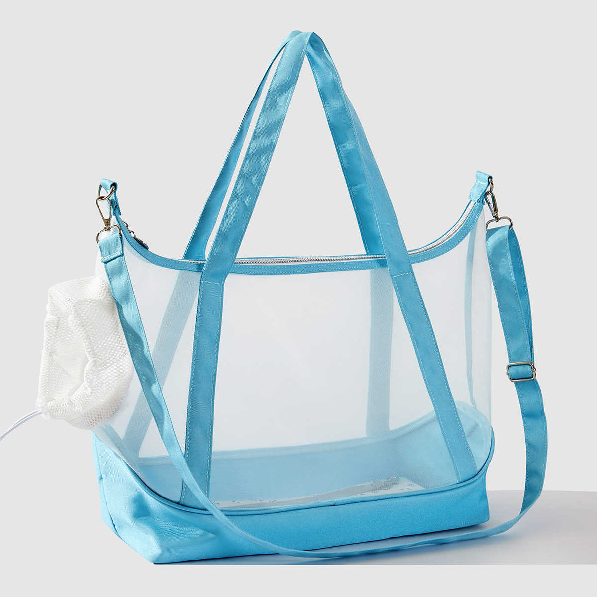 Nylon Mesh Cat Bag Mint Portable Pet Bag Transparent Breathable Handheld Cat Bag 241115