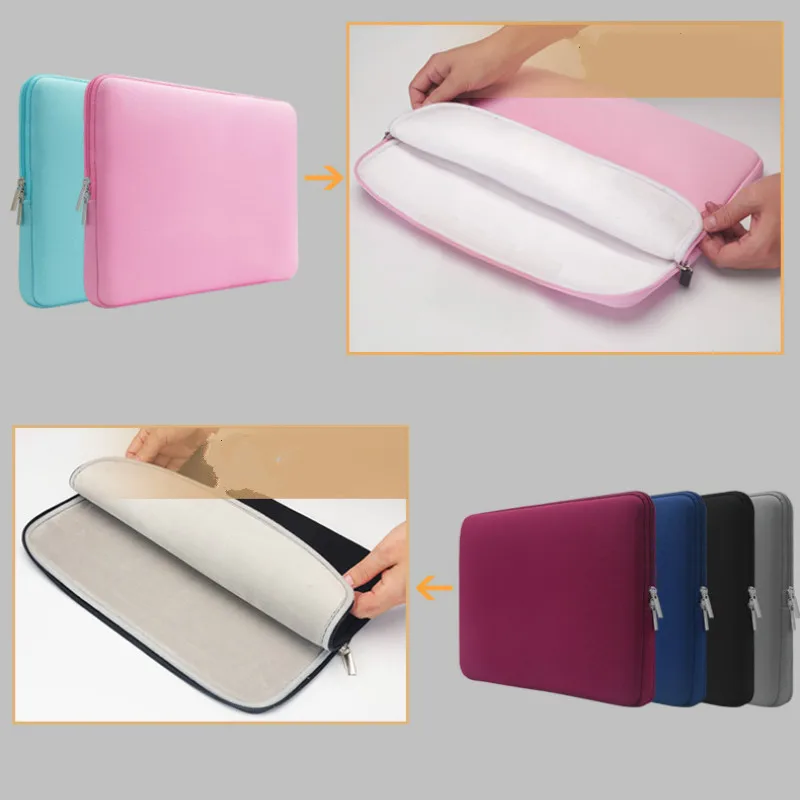 Waterproof Laptop Protective Case Notebook Sleeve Case 11 13 14 15 15.6 Inches Portable Computer Case Cover for Macbook Bag Tote