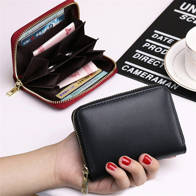 PU Leather Wallet Women's Zipper Card Wallet Small Change Wallet Purse For Female Short Wallets With Card Holders Woman Purse