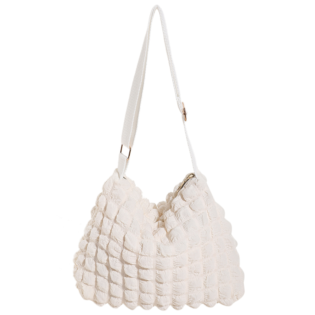 Women Padding Shoulder Bag Large Capacity Quilted Crossbody Bag Trendy Adjustable Strap Girl Sling Bag