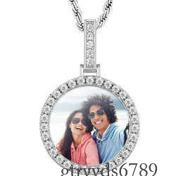 Necklaces Drop Shipping in Stock Hip Hop Jewelry Vvs Moissanite Photo Iced Out Sterg Sier Picture Pendant Necklace
