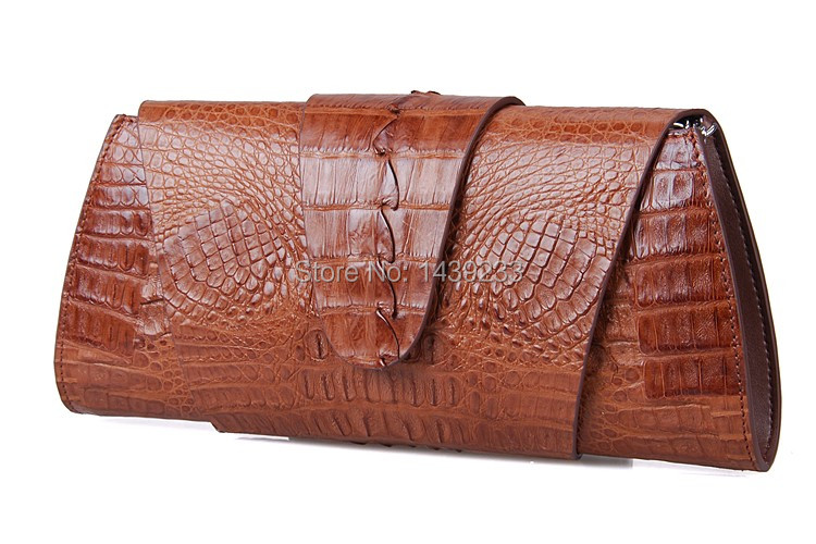 100% genuine crocodile skin leather women clutch wallets, 2016 fashion alligator skin women cross body clutch bag
