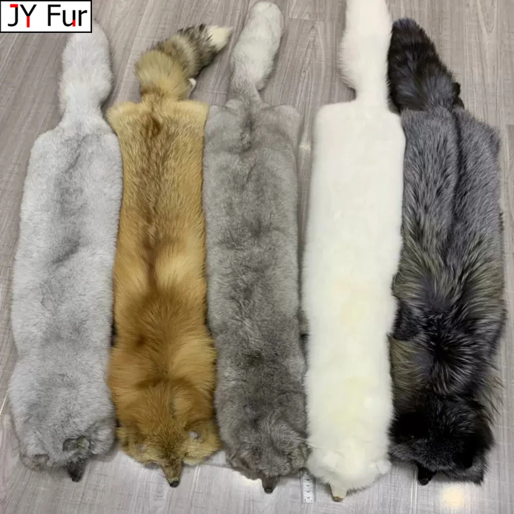 Winter Warm Large Real Fox Fur Collar Natural Fur Coat Scarves Women Men Jackets Hood Shawl Decor Female Neck Scarf Wraps 241107